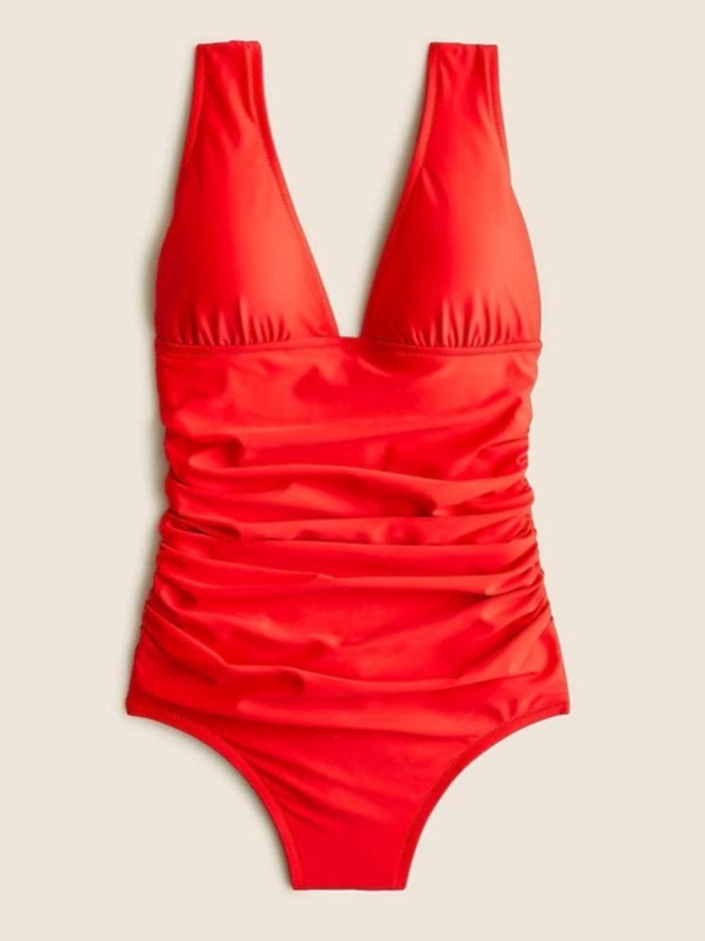 J. Crew Ruched V-Neck One Piece Swimsuit NWT